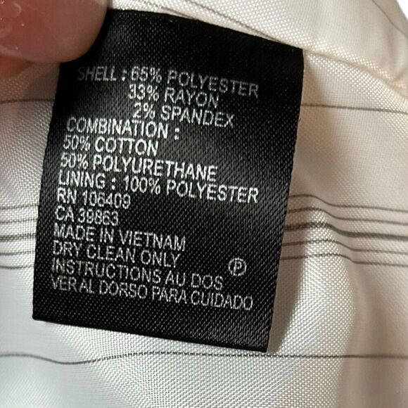 Tahari Arthur S Levine Gray Black Jacket Size 8 Petite Women Lined Blazer - Picture 8 of 16